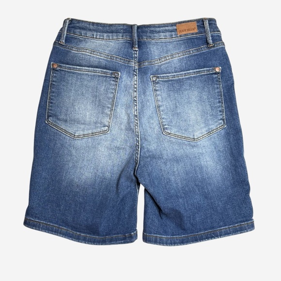 Judy Blue High Waist Tummy Control Double Button Jean Shorts 150269 - Picture 2 of 9